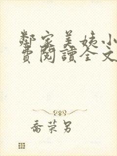 邻家美姨小说免费阅读全文