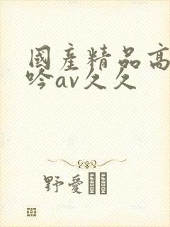 国产精品高潮呻吟av久久