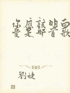 你应该明白我的爱是哪首歌的歌词