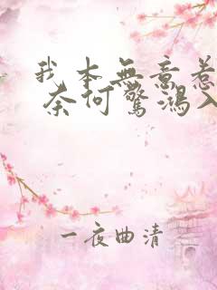 我本无意惹惊鸿 奈何惊鸿入我心