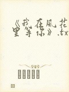 《我在风花雪月里等你》.txt