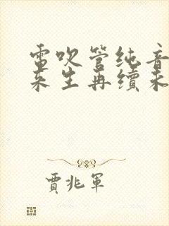 电吹管纯音乐《来生再续未了情》