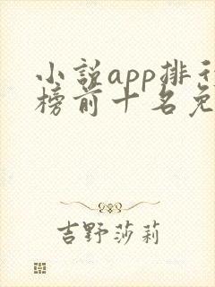 小说app排行榜前十名免费