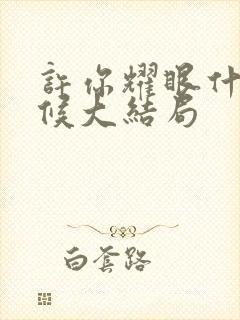 许你耀眼什么时候大结局