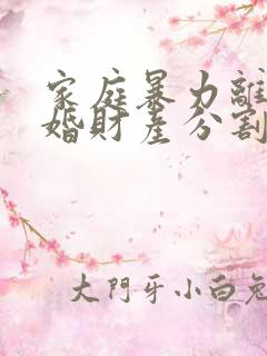 家庭暴力离婚离婚财产分割