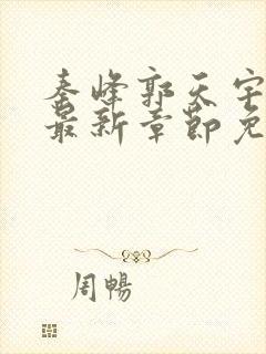 秦峰郭天宇小说最新章节免费阅读