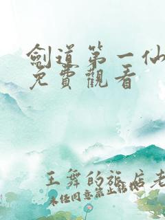 剑道第一仙现在免费观看