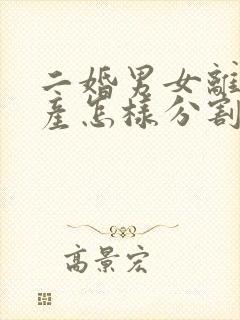 二婚男女离婚财产怎样分割