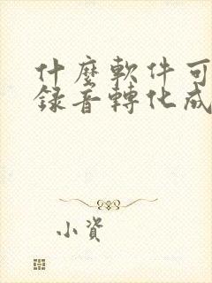 什么软件可以把录音转化成文字