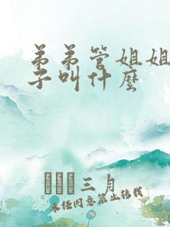 弟弟管姐姐的孩子叫什么