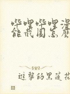 哔哩哔哩漫画不能截图怎么办