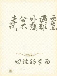 老公外遇要离婚我不想离怎么办