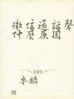 微信通话声音小什么原因