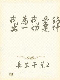 我为我爱的人付出一切是什么歌