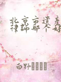 北京市遗产纠纷律师哪个好