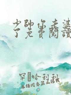 少帅你老婆又跑了免费阅读在线