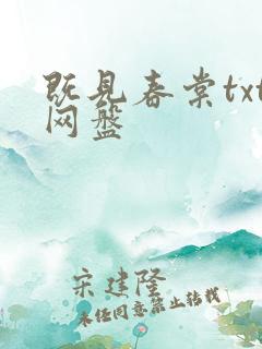 既见春棠txt网盘