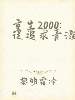 重生2000:从追求青涩校花同桌开始正