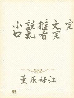 小说推文完结一口气看完