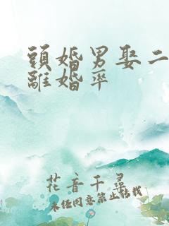 头婚男娶二婚女离婚率