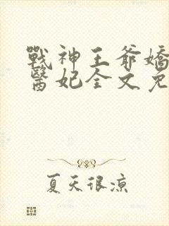 战神王爷娇宠小医妃全文免费阅读