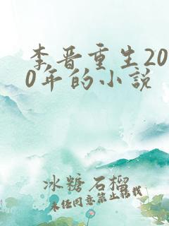 李晋重生2000年的小说