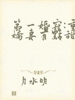 第一婚宠:重生娇妻有点甜