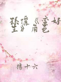 孙俪《蛮好的人生》角色