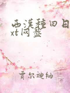 西汉种田日常txt网盘