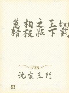 万相之王txt精校版下载