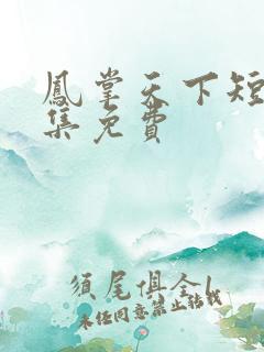 凤掌天下短剧全集免费