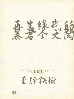 再生缘我的温柔暴君全文阅读