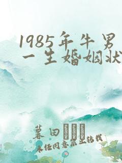1985年牛男一生婚姻状况