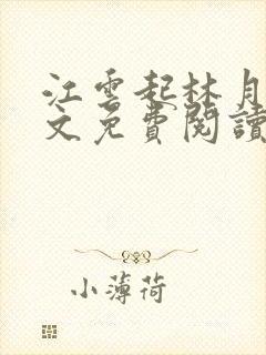 江云起林月鸣全文免费阅读无弹窗