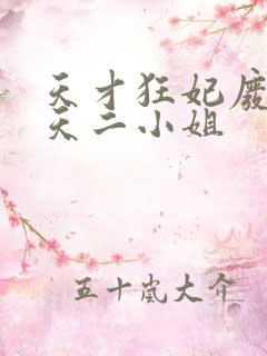 天才狂妃废材逆天二小姐