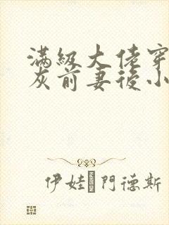 满级大佬穿成炮灰前妻后小说