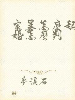 家暴怎么起诉离婚怎么判