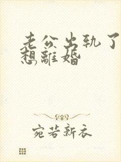 老公出轨了咋办想离婚