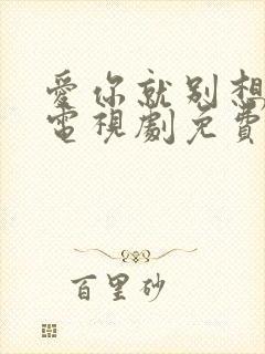 爱你就别想太多电视剧免费播放