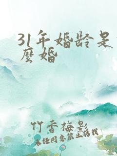 31年婚龄是什么婚