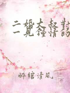 二婚大叔对女主一见钟情的甜宠文