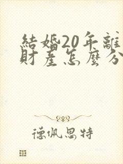 结婚20年离婚财产怎么分配