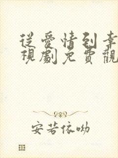 从爱情到幸福电视剧免费观看37集