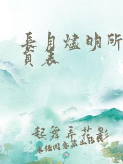 长月烬明所有演员表