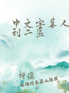 中文字幕人妻福利二区