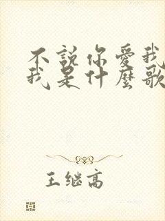 不说你爱我你想我是什么歌