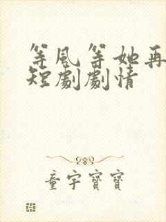 等风等她再回头短剧剧情