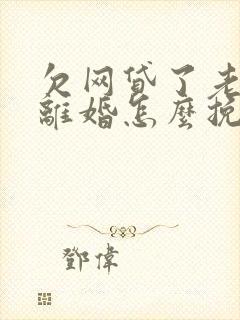 欠网贷了老公要离婚怎么挽回