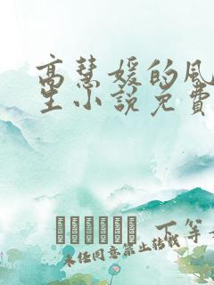 高慧媛的风流人生小说免费阅读