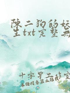 陈二狗的妖孽人生txt完整无错版